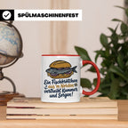 Fischbrötchen Tasse mit Spruch aus dem Norden | Maritimes Kü – Rot [farbe:rot]