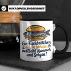 Fischbrötchen Tasse mit Spruch aus dem Norden | Maritimes Kü – Schwarz [farbe:schwarz]