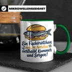 Fischbrötchen Tasse mit Spruch aus dem Norden | Maritimes Kü – Grün [farbe:grün]