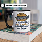 Fischbrötchen Tasse mit Spruch aus dem Norden | Maritimes Kü – Schwarz [farbe:schwarz]
