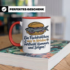 Fischbrötchen Tasse mit Spruch aus dem Norden | Maritimes Kü – Rot [farbe:rot]