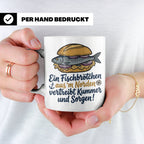Fischbrötchen Tasse mit Spruch aus dem Norden | Maritimes Kü – Weiß [farbe:weiß]