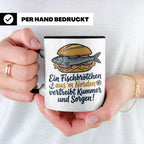 Fischbrötchen Tasse mit Spruch aus dem Norden | Maritimes Kü – Schwarz [farbe:schwarz]