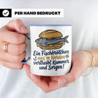 Fischbrötchen Tasse mit Spruch aus dem Norden | Maritimes Kü – Blau [farbe:blau]