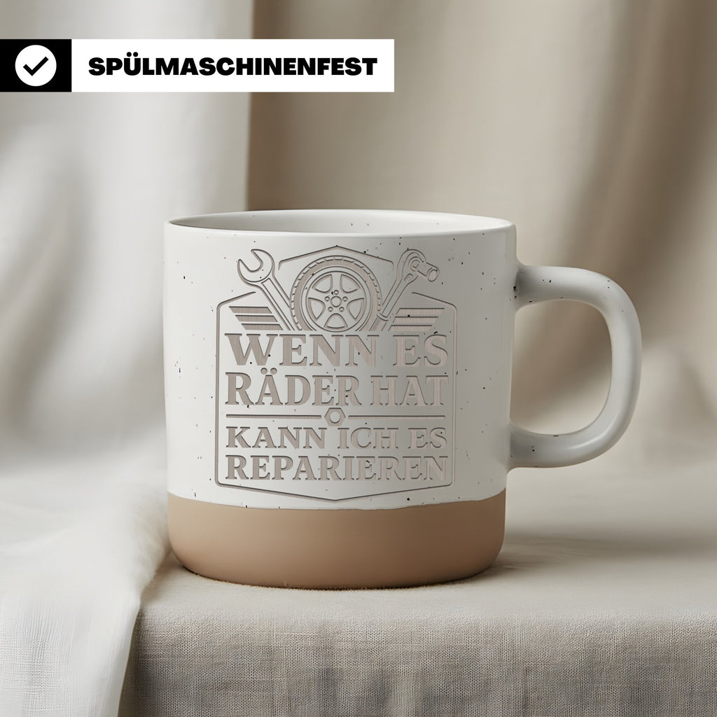 KFZ Mechaniker Tasse Wenn es Räder hat kann ich reparieren - Geschenk  – Bild 3