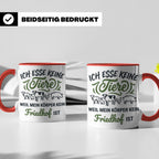 Tasse Veganer Spruch Ich esse keine Tiere weil mein Körper k – Rot [farbe:rot]
