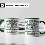 Tasse Veganer Spruch Ich esse keine Tiere weil mein Körper k – Grün [farbe:grün]