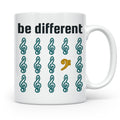 Musiker Tasse Be Different Bassschlüssel, Kaffeetasse mit No – Weiß [farbe:weiß]
