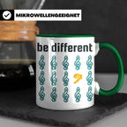Musiker Tasse Be Different Bassschlüssel, Kaffeetasse mit No – Grün [farbe:grün]