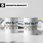 Fotografen Tasse What the F, lustiger Blende F-Stop Spruch,  – Weiß [farbe:weiß]