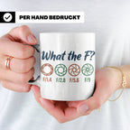 Fotografen Tasse What the F, lustiger Blende F-Stop Spruch,  – Weiß [farbe:weiß]