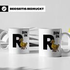 Bin in Rente Ente Kaffeetasse - Rentner Design Geschenkidee  – Weiß [farbe:weiß]
