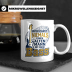 Bassist Tasse Alter Mann mit Bass Spruch E-Bass Geschenk für – Weiß [farbe:weiß]