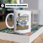 Bassist Tasse Alter Mann mit Bass Spruch E-Bass Geschenk für – Weiß [farbe:weiß]
