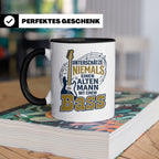 Bassist Tasse Alter Mann mit Bass Spruch E-Bass Geschenk für – Schwarz [farbe:schwarz]