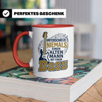 Bassist Tasse Alter Mann mit Bass Spruch E-Bass Geschenk für – Rot [farbe:rot]