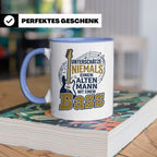 Bassist Tasse Alter Mann mit Bass Spruch E-Bass Geschenk für – Blau [farbe:blau]