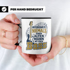 Bassist Tasse Alter Mann mit Bass Spruch E-Bass Geschenk für – Schwarz [farbe:schwarz]