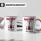 Bassist Tasse mit Spruch Bass Guitar is calling, E-Bass Kaff – Rosa [farbe:rosa]