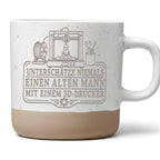 Unterschätze niemals einen alten Mann mit 3D-Drucker Tasse - Geschenk  – Bild 1