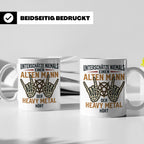 Heavy Metal Tasse Alter Mann | Rocker Kaffeebecher mit Penta – Weiß [farbe:weiß]