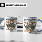 Heavy Metal Tasse Alter Mann | Rocker Kaffeebecher mit Penta – Blau [farbe:blau]