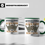 Heavy Metal Tasse Alter Mann | Rocker Kaffeebecher mit Penta – Grün [farbe:grün]