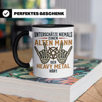 Heavy Metal Tasse Alter Mann | Rocker Kaffeebecher mit Penta – Schwarz [farbe:schwarz]