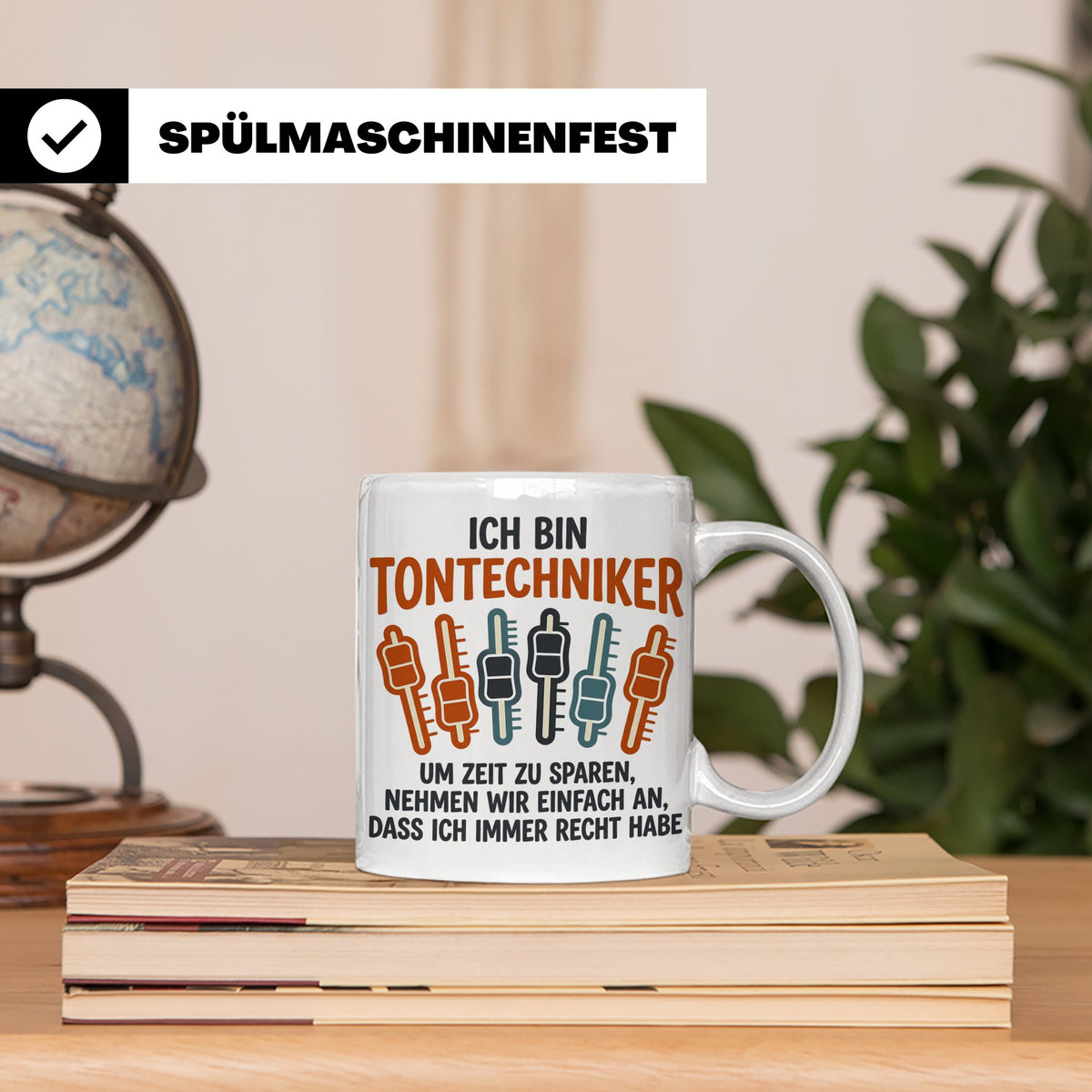 Tontechniker Tasse mit Spruch Immer Recht lustiges Geschenk  – Weiß [farbe:weiß]