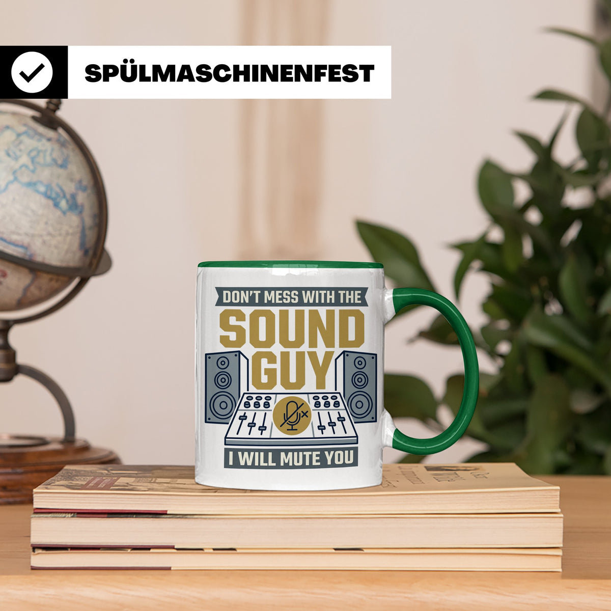 Tontechniker Tasse Don't Mess With The Sound Guy, Kaffeetass – Grün [farbe:grün]