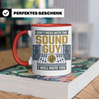 Tontechniker Tasse Don't Mess With The Sound Guy, Kaffeetass – Rot [farbe:rot]