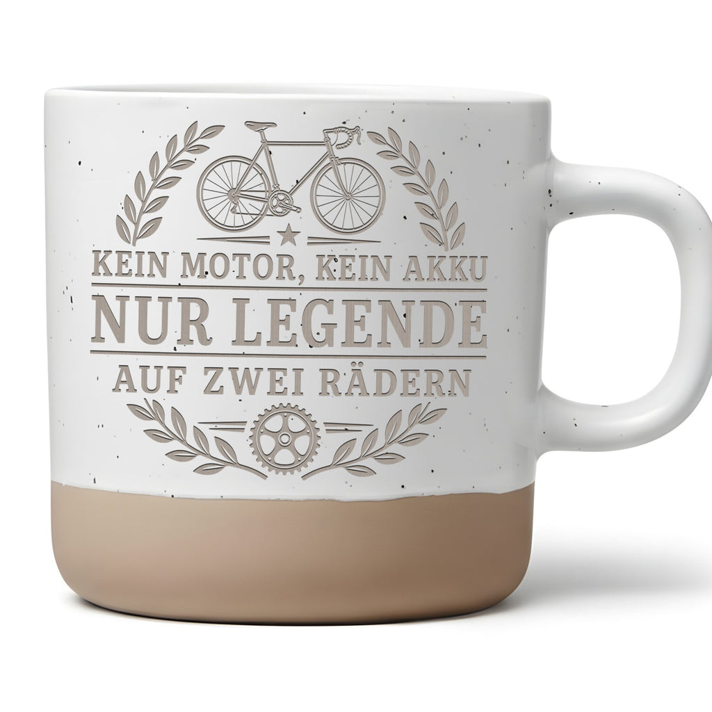 Ohne Motor kein Akku nur Legende auf zwei Rädern Tasse - Geschenk für  – Bild 1