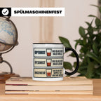 Ingenieur Tasse Glas halb voll leer lustiger Spruch Geschenk – Schwarz [farbe:schwarz]