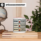 Ingenieur Tasse Glas halb voll leer lustiger Spruch Geschenk – Rosa [farbe:rosa]