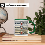 Ingenieur Tasse Glas halb voll leer lustiger Spruch Geschenk – Grün [farbe:grün]