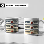 Ingenieur Tasse Glas halb voll leer lustiger Spruch Geschenk – Weiß [farbe:weiß]