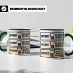 Ingenieur Tasse Glas halb voll leer lustiger Spruch Geschenk – Grün [farbe:grün]