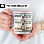 Ingenieur Tasse Glas halb voll leer lustiger Spruch Geschenk – Rosa [farbe:rosa]