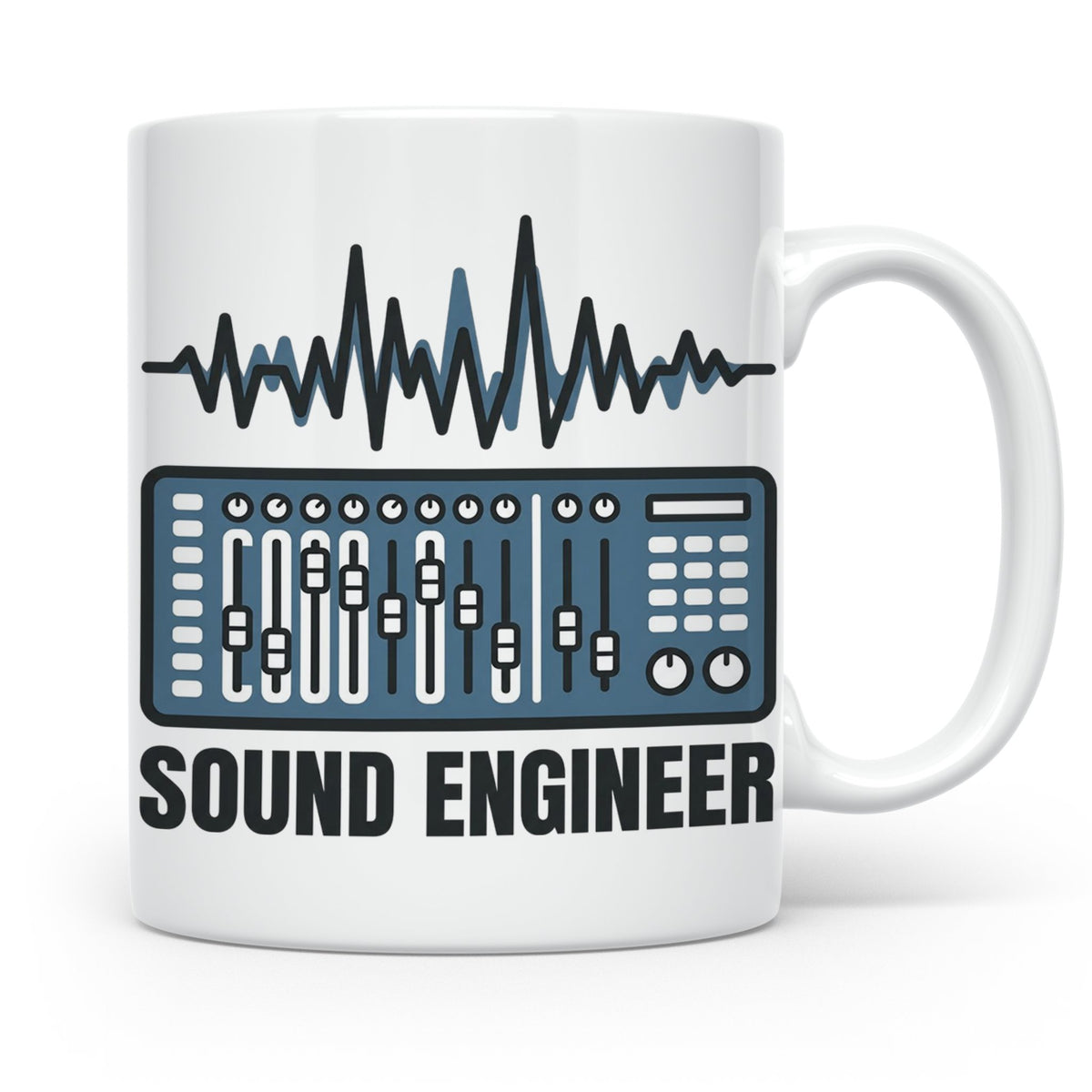 Tontechniker Tasse für Sound Engineer & Audio Engineer, Kaff – Weiß [farbe:weiß]