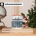 Tontechniker Tasse für Sound Engineer & Audio Engineer, Kaff – Rot [farbe:rot]