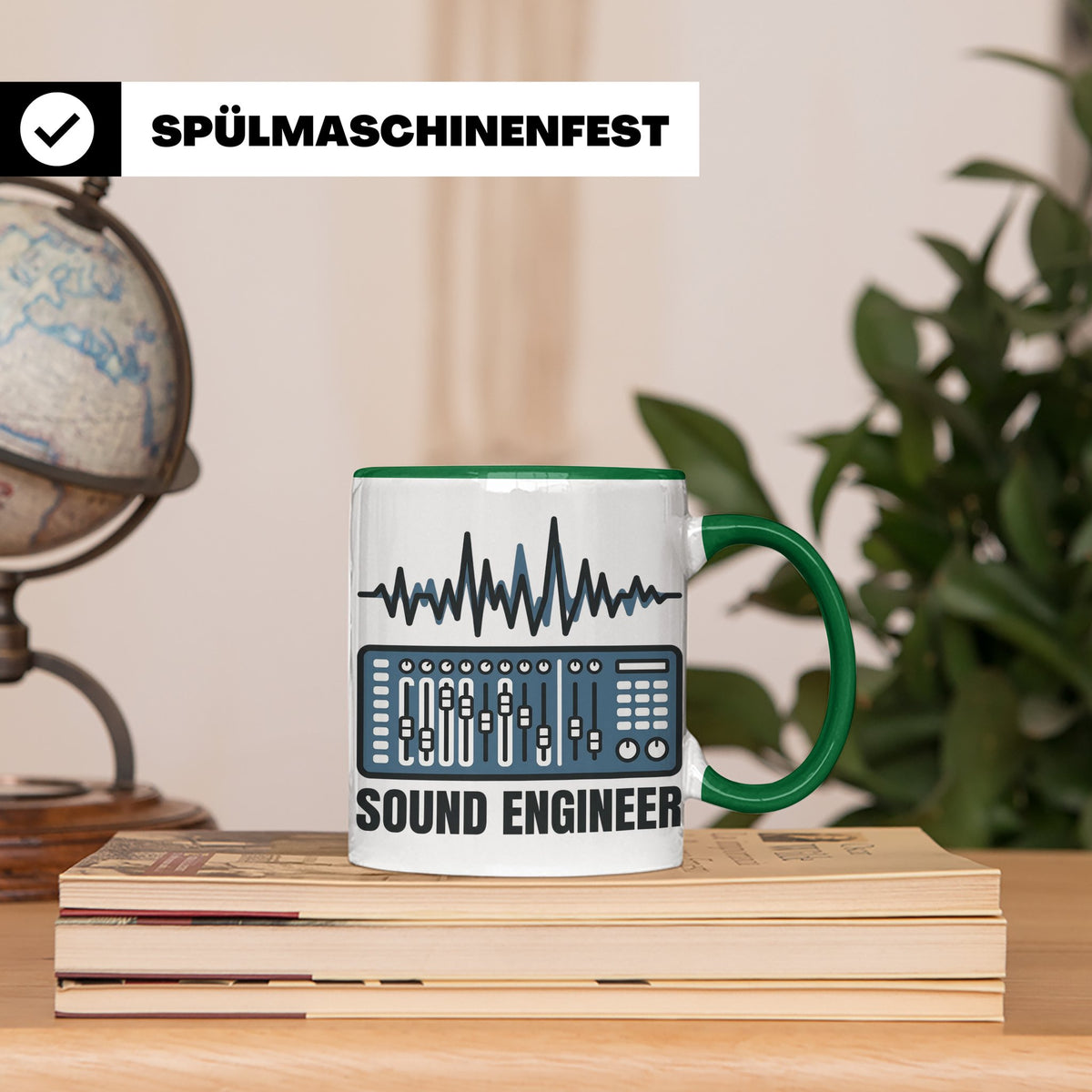 Tontechniker Tasse für Sound Engineer & Audio Engineer, Kaff – Grün [farbe:grün]