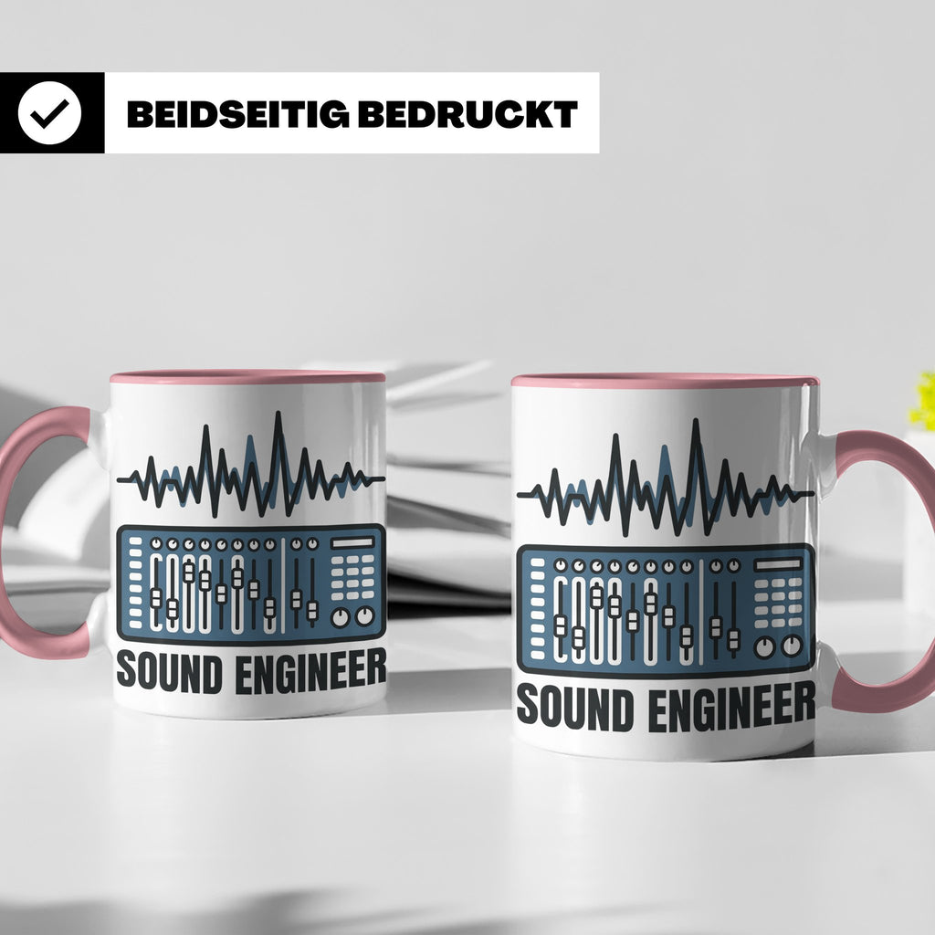 Tontechniker Tasse für Sound Engineer & Audio Engineer, Kaff – Rosa [farbe:rosa]