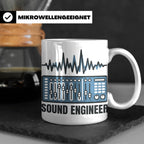 Tontechniker Tasse für Sound Engineer & Audio Engineer, Kaff – Weiß [farbe:weiß]