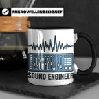 Tontechniker Tasse für Sound Engineer & Audio Engineer, Kaff – Schwarz [farbe:schwarz]