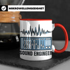 Tontechniker Tasse für Sound Engineer & Audio Engineer, Kaff – Rot [farbe:rot]