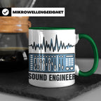 Tontechniker Tasse für Sound Engineer & Audio Engineer, Kaff – Grün [farbe:grün]