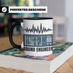 Tontechniker Tasse für Sound Engineer & Audio Engineer, Kaff – Schwarz [farbe:schwarz]