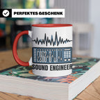 Tontechniker Tasse für Sound Engineer & Audio Engineer, Kaff – Rot [farbe:rot]