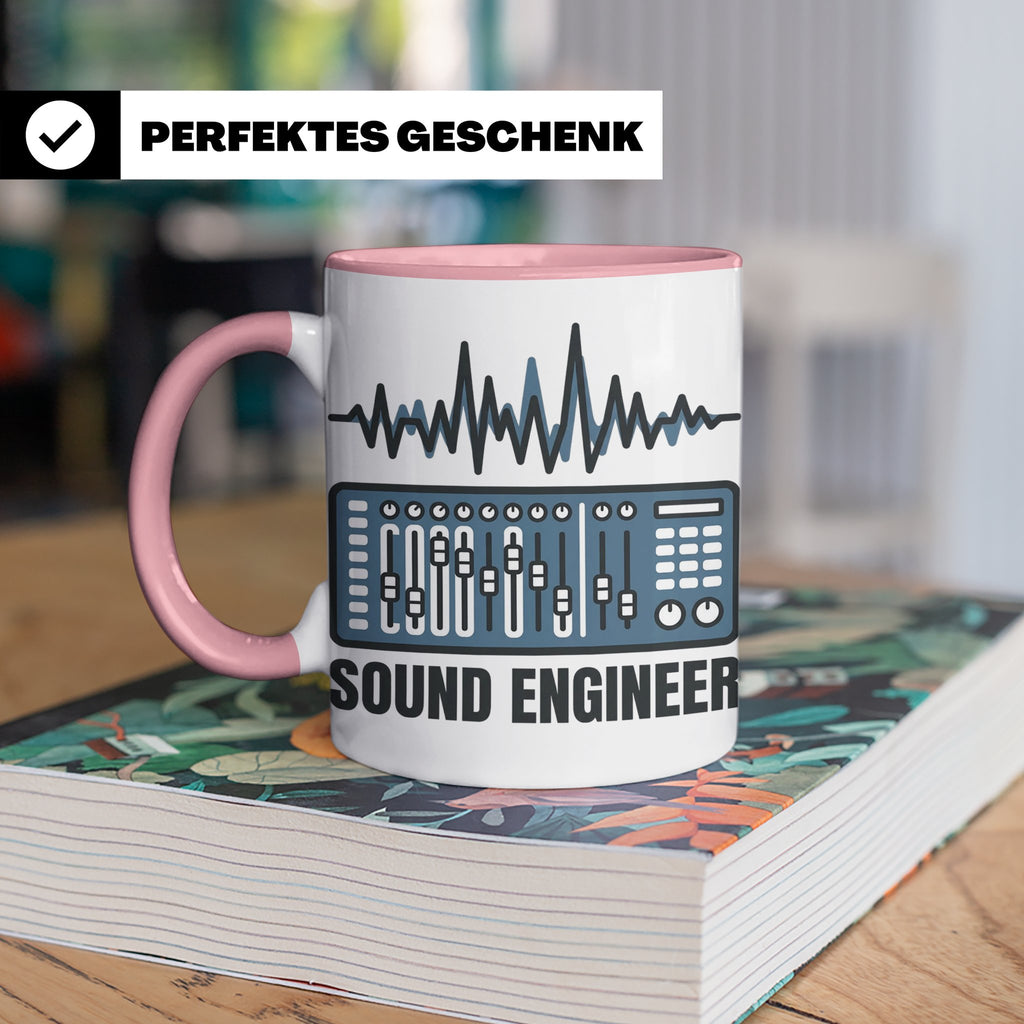 Tontechniker Tasse für Sound Engineer & Audio Engineer, Kaff – Rosa [farbe:rosa]