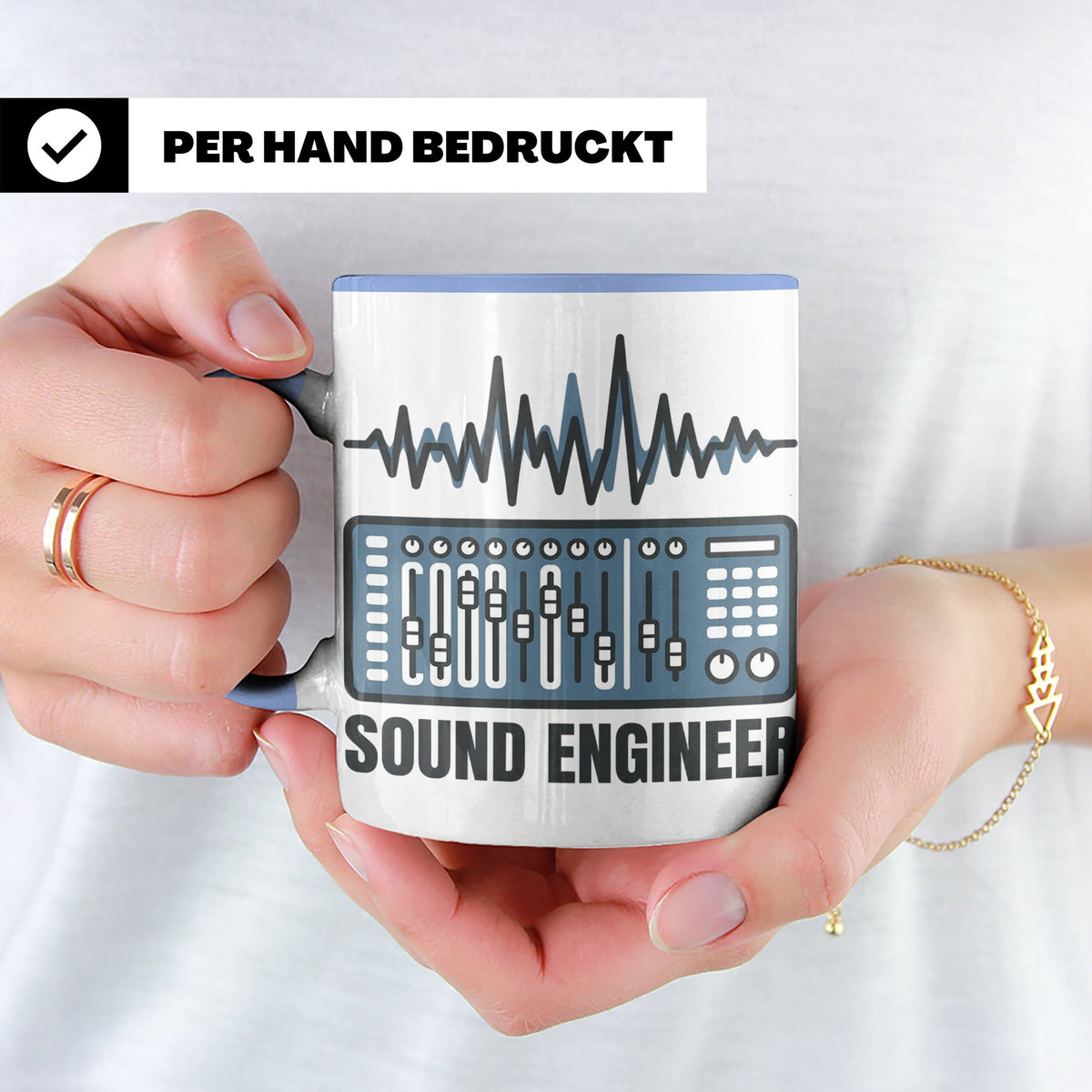 Tontechniker Tasse für Sound Engineer & Audio Engineer, Kaff – Blau [farbe:blau]